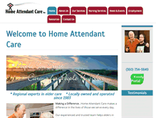 Tablet Screenshot of homeattendantcare.com